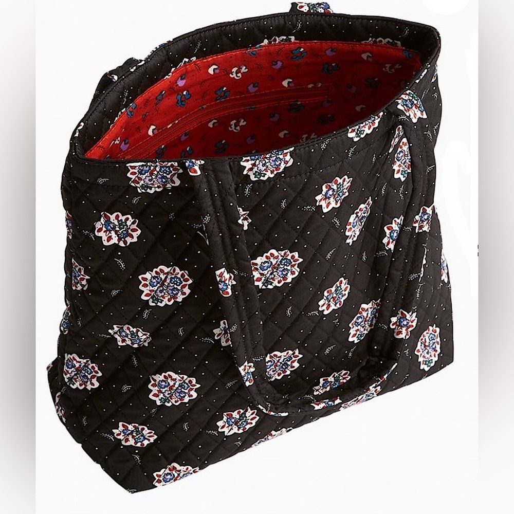 Vera Bradley Cotton Tote Bag in Feathery Bouquets